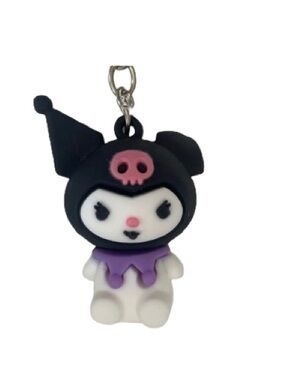 Kawaii 3D Kuromi Mascot Keychain - Sanrio Character Bag Charm